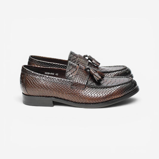 Mocasines de Cuero con Estampado Premium Leonardo