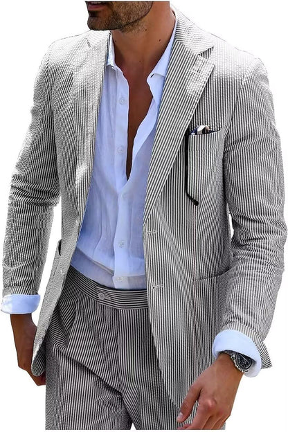 | COMPLET ÉTÉ À RAYURES (PANTALONS + VESTE)