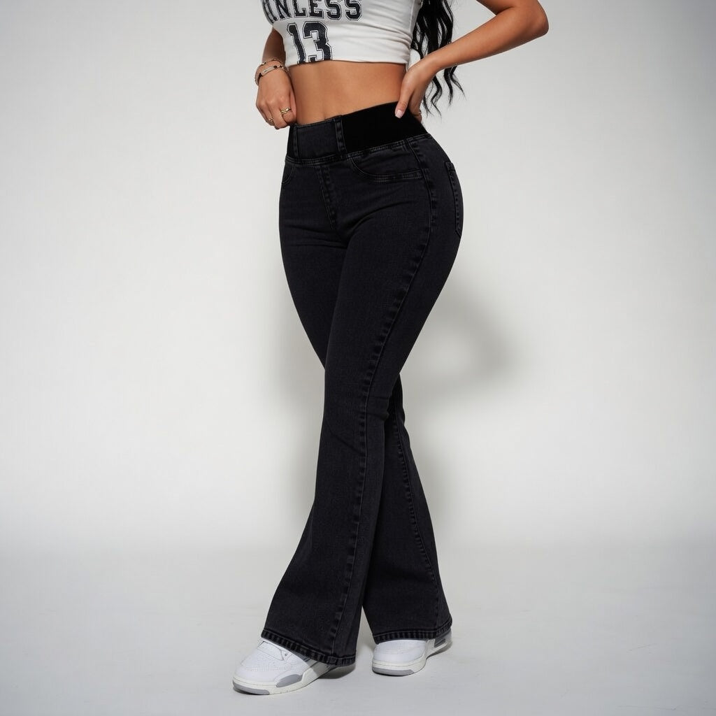 Véryliane™ | Jean Flare Talle Alto Escultor