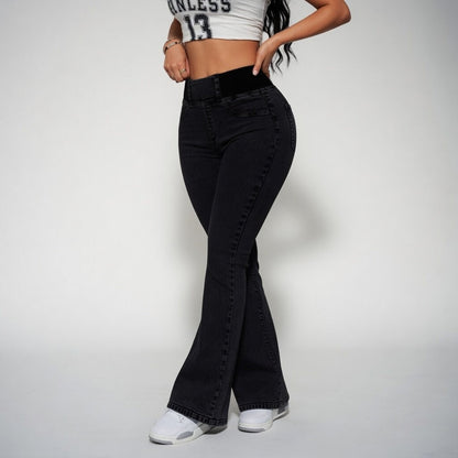 Véryliane™ | Jean Flare Talle Alto Escultor