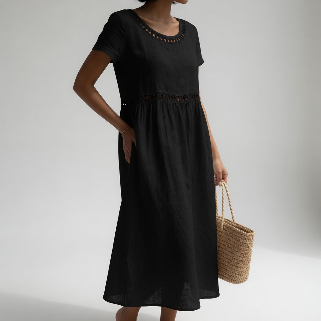 | Robe Brodée Fluide Aveline