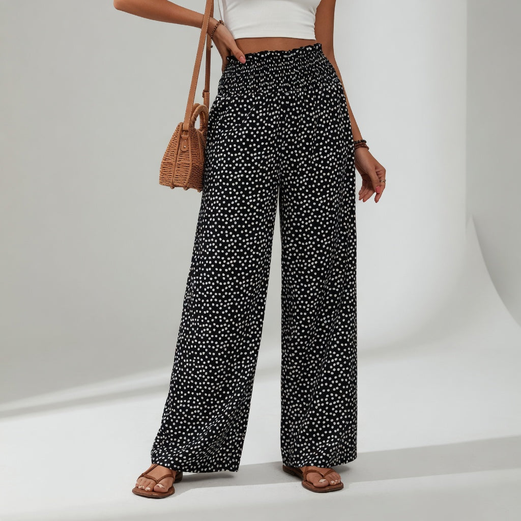 Cléophine™ | Pantalón Fluido Estampado con Cintura Cómoda