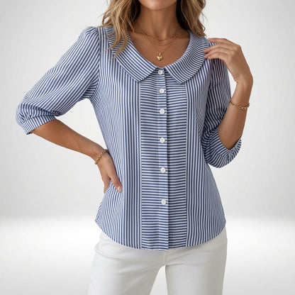 Zélie™ — Blusa de Mangas Abullonadas a Rayas