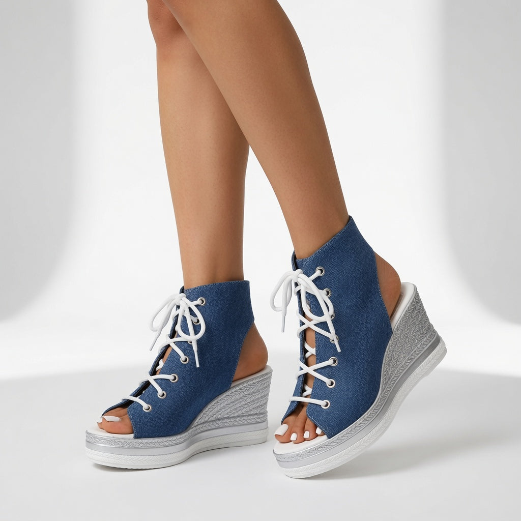 Lacéoline™ — Zapatilla Cuna Punta Abierta Cordones Urbana