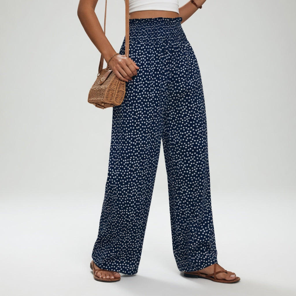 Cléophine™ | Pantalón Fluido Estampado con Cintura Cómoda