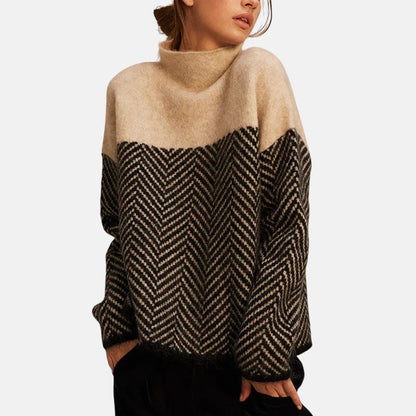 | PULL À COL MONTANT EN COTON