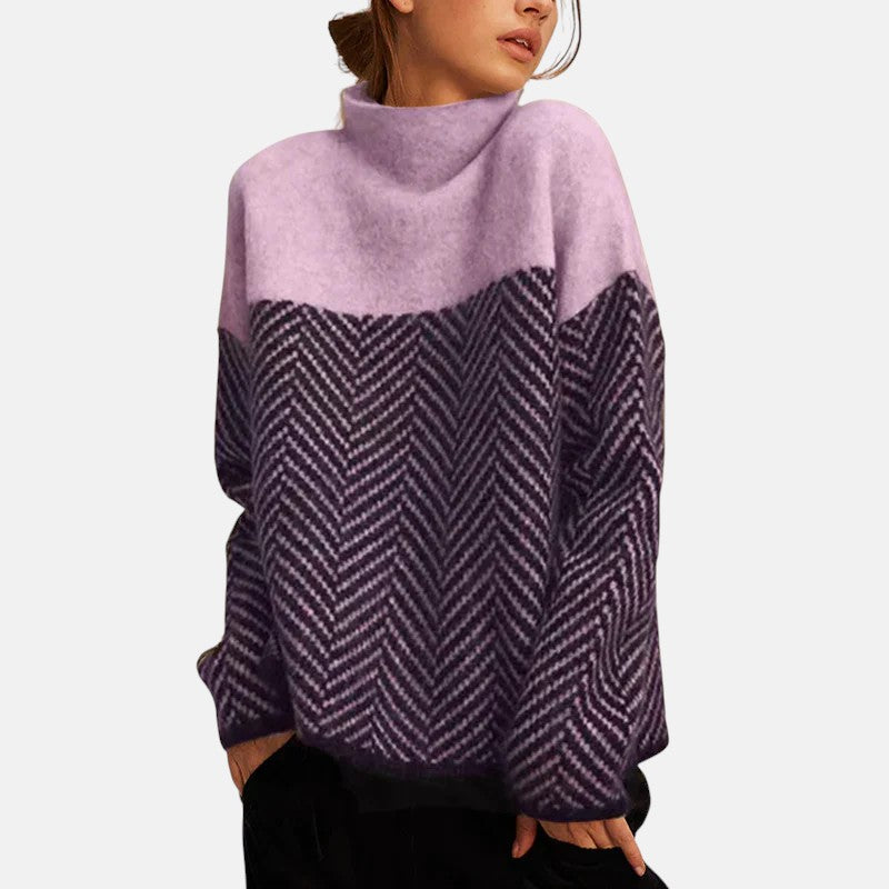 | PULL À COL MONTANT EN COTON