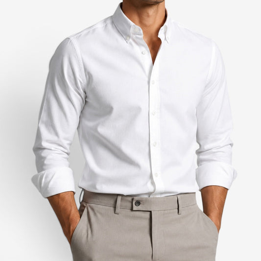 Camisa de Manga Larga con Botones para Negocios Ramon