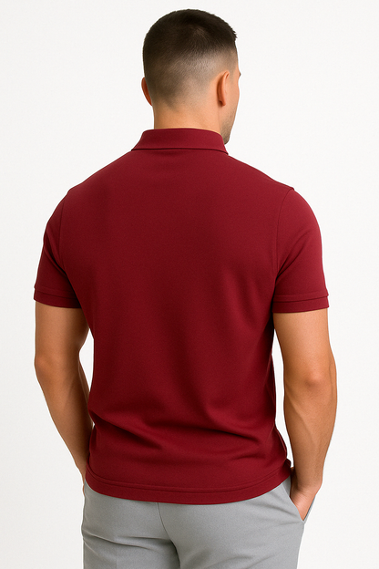 | POLO MODERNE AVEC ZIP MI-HAUT