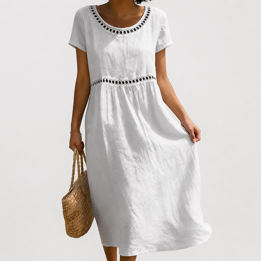 | Robe Brodée Fluide Aveline