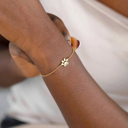 Pulsera de Nombre con Huellas Personalizada