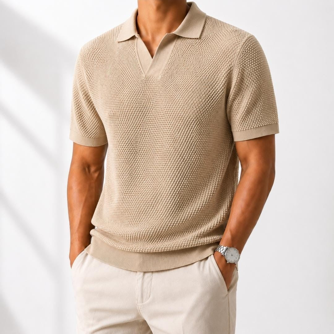 Camiseta de Algodón Premium con Cuello en V Ramon