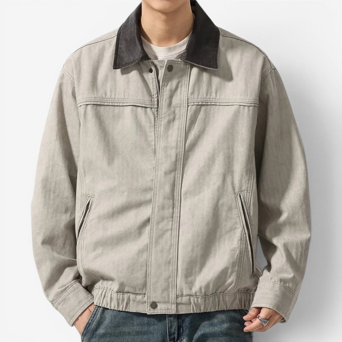 Chaqueta de Algodón Lavado Estilo Americano Leonardo