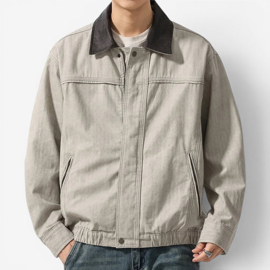 Chaqueta de Algodón Lavado Estilo Americano Leonardo