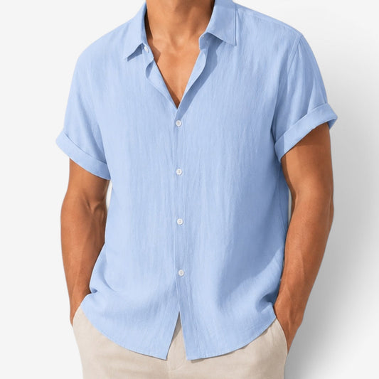 Polo de Golf de Algodón de Manga Corta para Verano