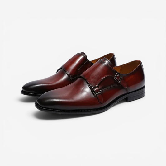 Zapatos Monk Strap de Cuero Leonardo