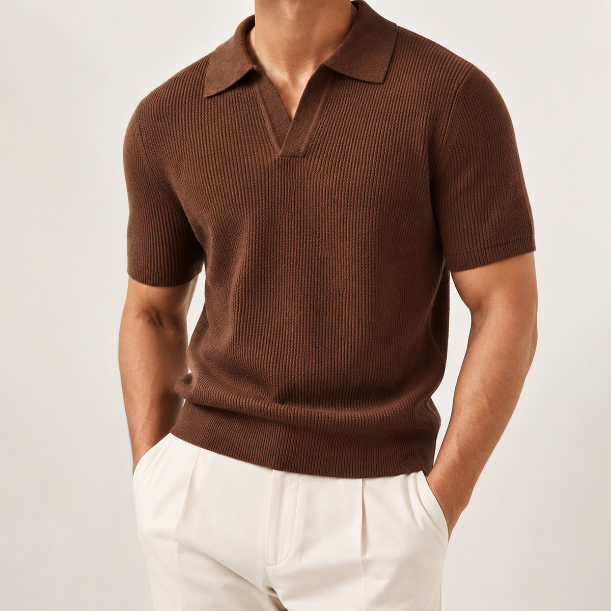 Jersey Polo Slim de Cachemira para Negocios Ramon