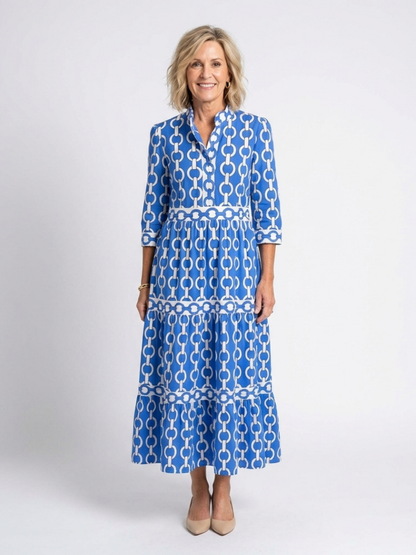 | Robe midi a mangas trois quarts Ysolde