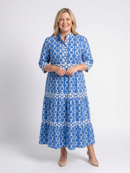 | Robe midi a mangas trois quarts Ysolde
