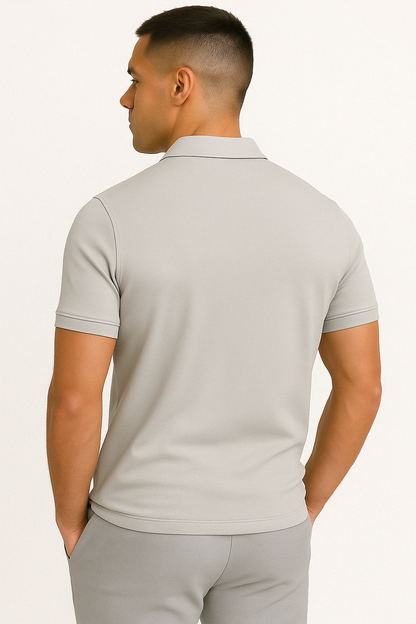 | POLO MODERNE AVEC ZIP MI-HAUT