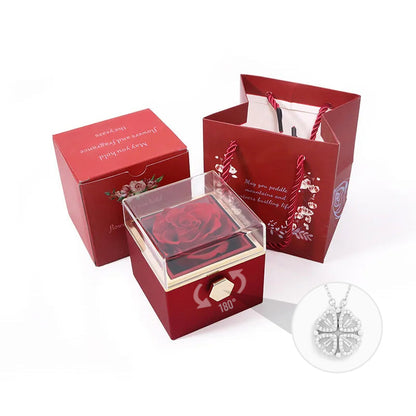 Trèflette™ — Collar Colgante Trébol Cristales Estuche Regalo