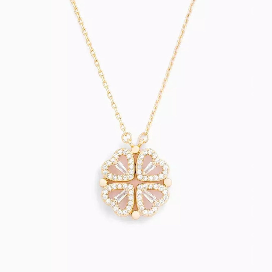 Trèflette™ — Collar Colgante Trébol Cristales Estuche Regalo