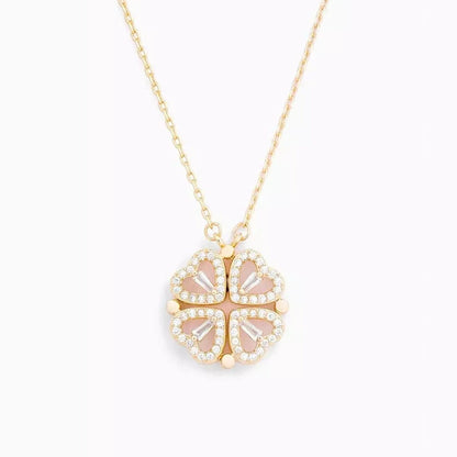 Trèflette™ — Collar Colgante Trébol Cristales Estuche Regalo