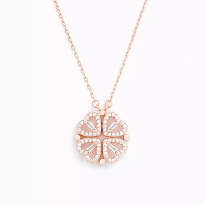 Trèflette™ — Collar Colgante Trébol Cristales Estuche Regalo