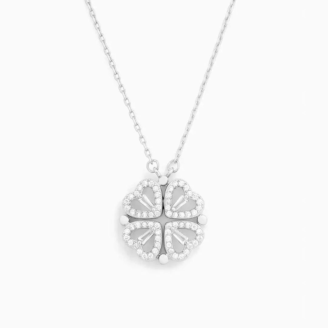 Trèflette™ — Collar Colgante Trébol Cristales Estuche Regalo