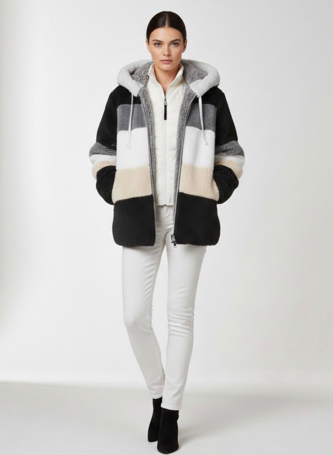 Chaqueta de invierno elegante y cálida con capucha