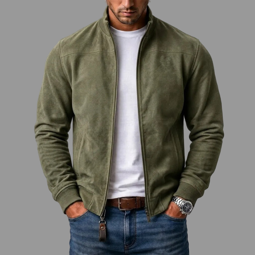 Tancredi – Chaqueta Bomber Hombre Efecto Ante