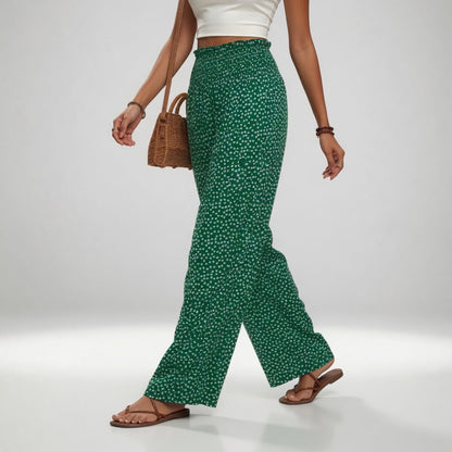 Cléophine™ | Pantalón Fluido Estampado con Cintura Cómoda