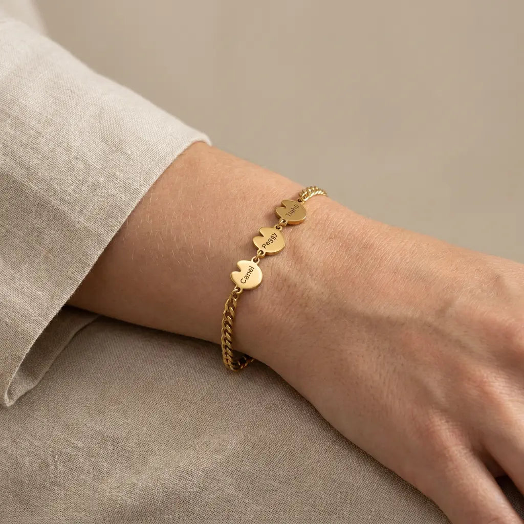 Pulsera de Herradura Grabada con Nombre Personalizada (unisex)