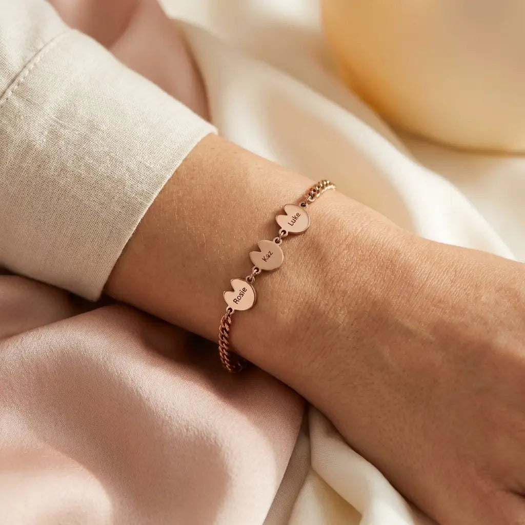 Pulsera de Herradura Grabada con Nombre Personalizada (unisex)