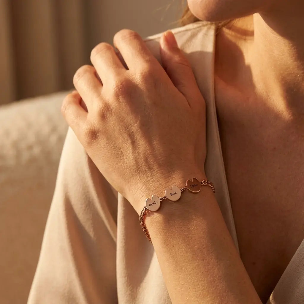 Pulsera de Herradura Grabada con Nombre Personalizada (unisex)