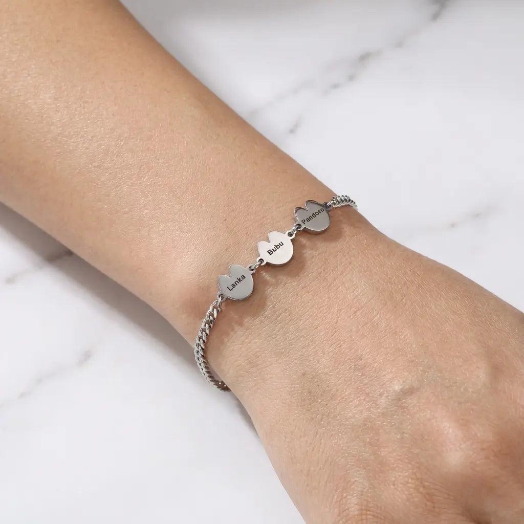 Pulsera de Herradura Grabada con Nombre Personalizada (unisex)