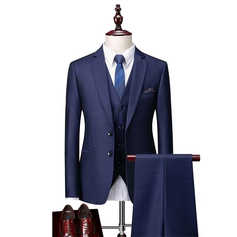 Traje de Tres Piezas Shelby Cuadros