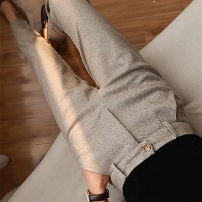| PANTALONS ÉLÉGANTS EN PURE LAINE SUR MESURE
