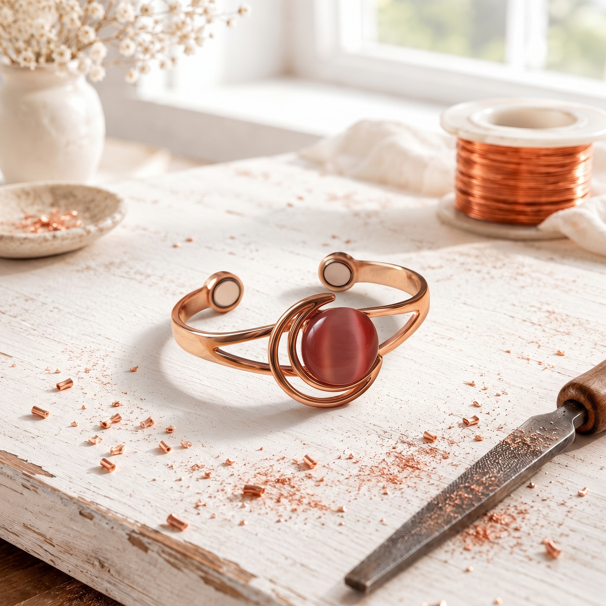 Brazalete Hearth de Cobre Rosa