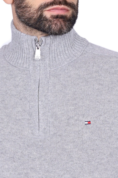 Kyril – Jersey Hombre Cuello Alto Cremallera Gris