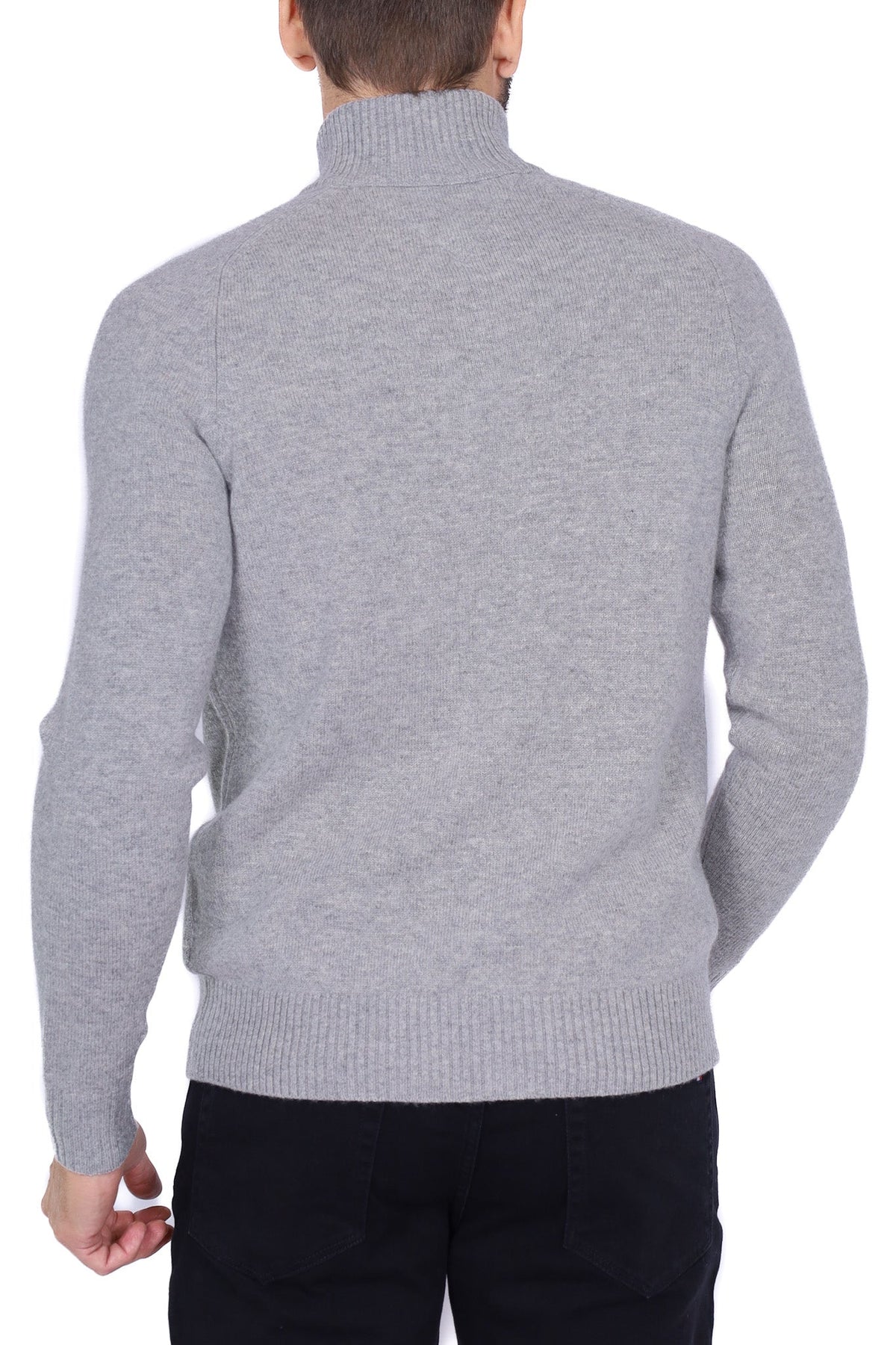 Kyril – Jersey Hombre Cuello Alto Cremallera Gris