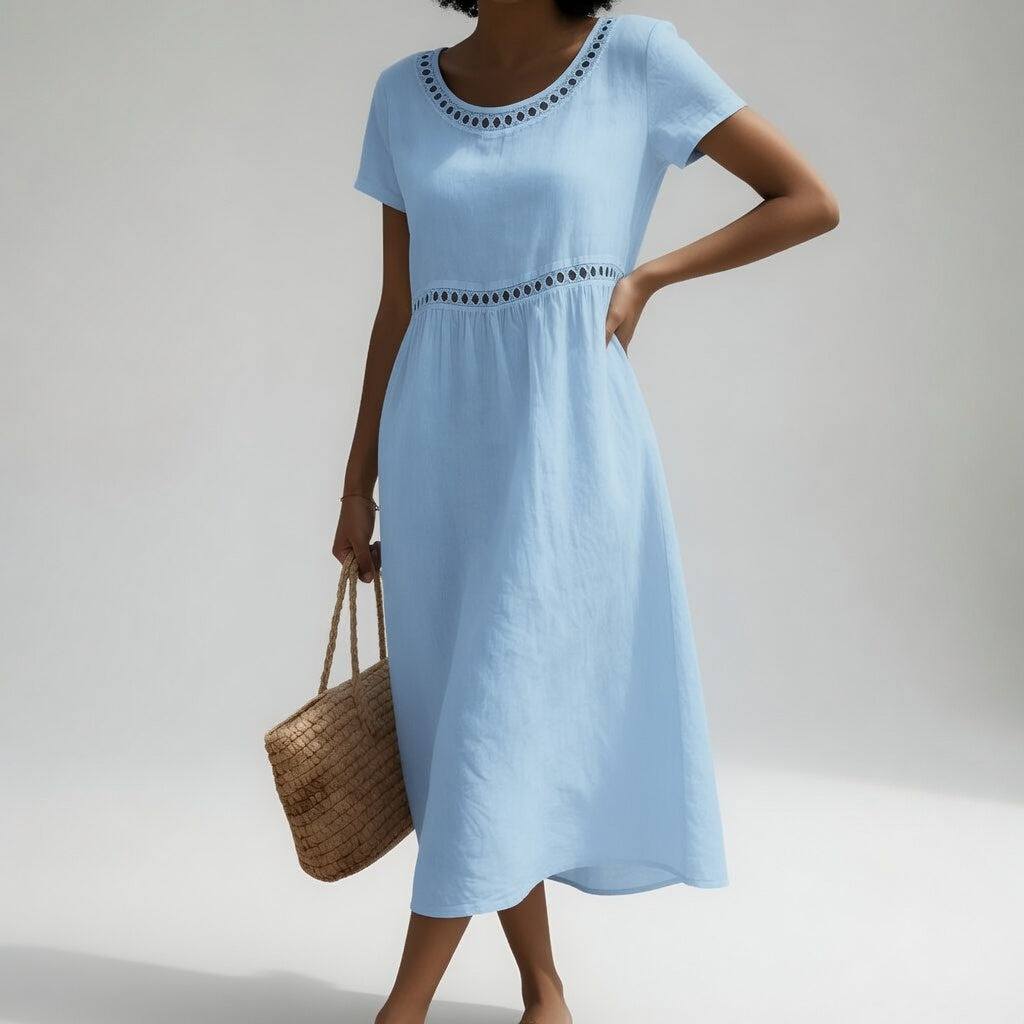 | Robe Brodée Fluide Aveline