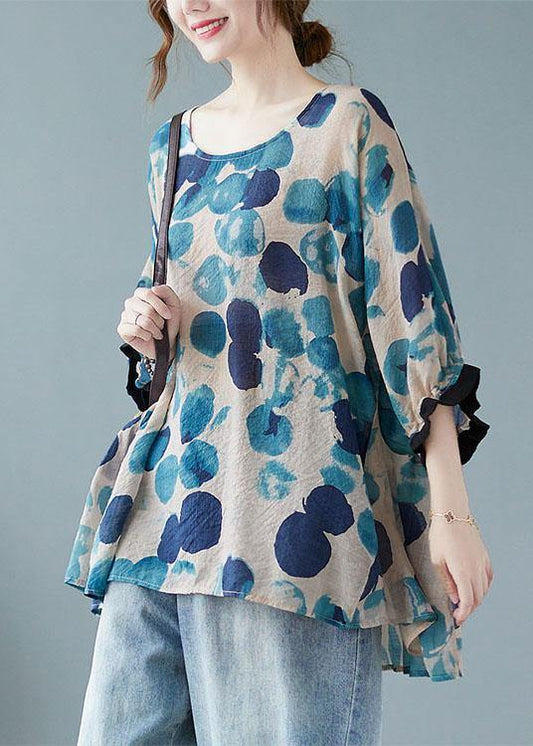 Alessia – Jersey Azul Mujer Amplio Mangas Murciélago
