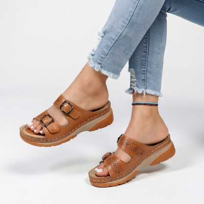 Jardinelle™ — Sandalia Cuna Doble Correa Hebilla Confort