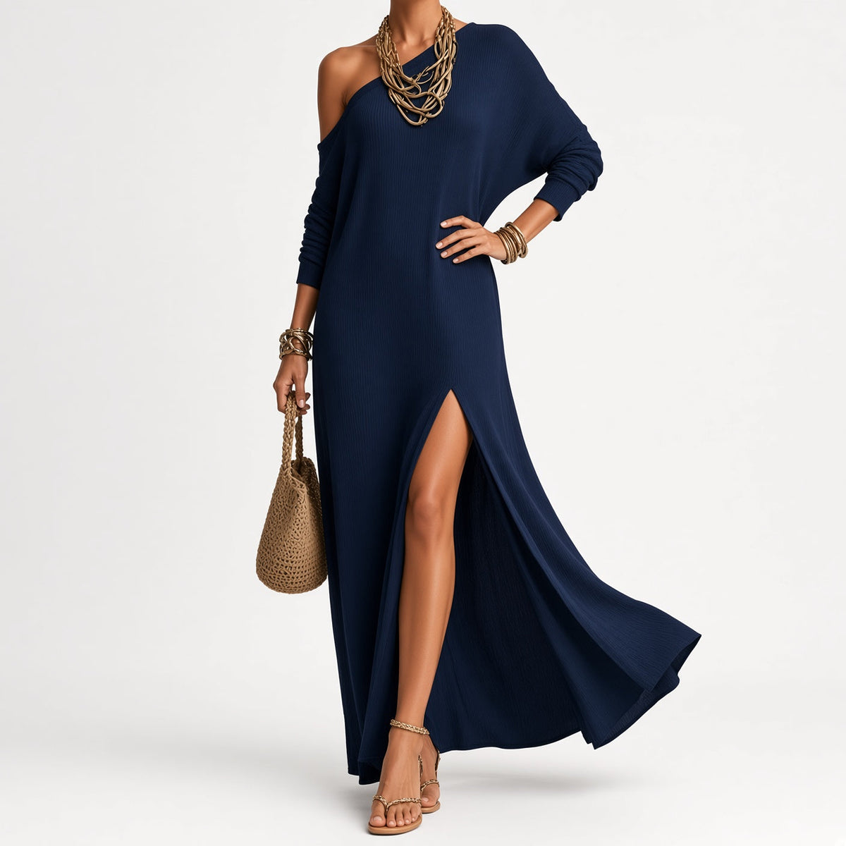 Vestido Maëvoria™ – Largo y Fluido de Elegancia Ligera