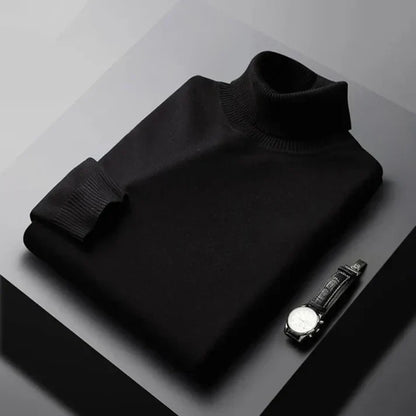 | PULL EN MAILLE À COL ROULÉ POUR HOMME