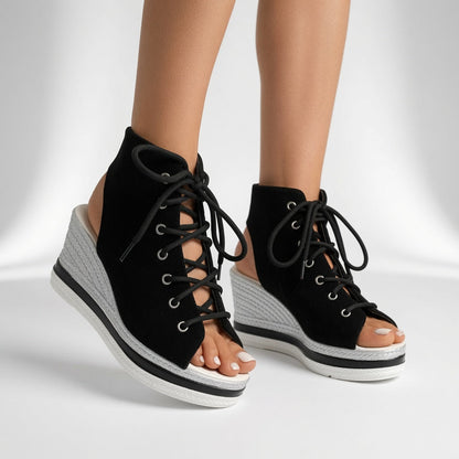 Lacéoline™ — Zapatilla Cuna Punta Abierta Cordones Urbana