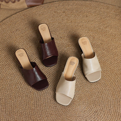 Julia | Mules Abiertas con Talón