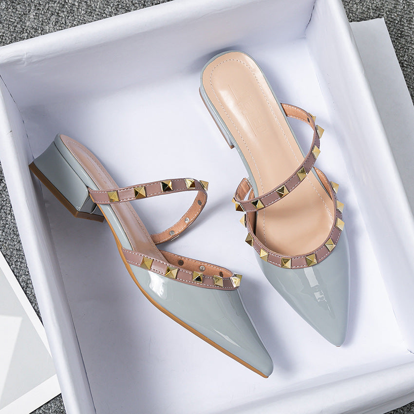 Anita | Mules de Punta con Tachuelas
