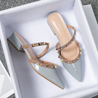 Anita | Mules de Punta con Tachuelas